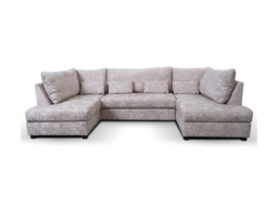 Meridian U Shape Sofa Bed with Storage Alaska Chenille - thumbnail 4