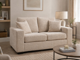 Chestnut 2 Seater Sofa Cream Enzo Fabric - thumbnail 2