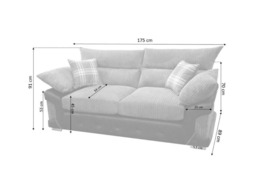 Logan 3+2 Sofa Set Black Grey - thumbnail 2