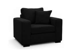 Chestnut Black Armchair with Cushion Enzo Fabric