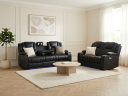 Orlando Black Electric Recliner Sofa Set 3+2 - thumbnail 2