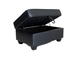 Sorrentino Storage Ottoman Aire Leather - thumbnail 3