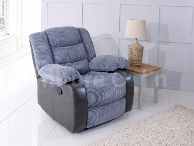 Rio Recliner Armchair Black Grey - image 1