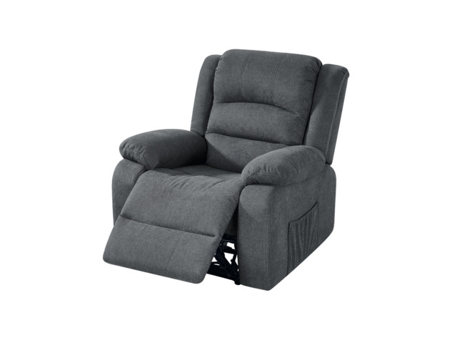 Florence Electric Recliner Chair Grey Fabric - image 1