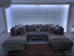 London U Shaped Sofa Truffle Soft Chenille - thumbnail 4