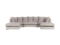 London U Shaped Sofa Truffle Soft Chenille - thumbnail 2