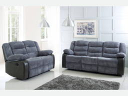 Rio Recliner 3+2 Sofa Set Grey Cord - thumbnail 1