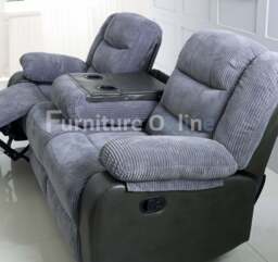 Rio Recliner 3+2 Sofa Set Grey Cord - thumbnail 5
