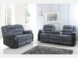 Rio Recliner 3+2 Sofa Set Grey Cord - thumbnail 3