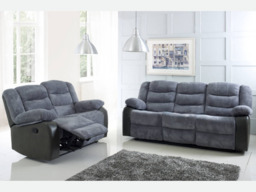 Rio Recliner 3+2 Sofa Set Grey Cord - thumbnail 2
