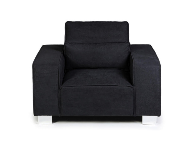 Broadgate Armchair with Cushion Black Kensington Fabric - image 1