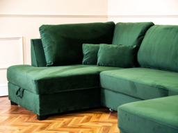 Meridian Green Sofa Bed with Storage U Shaped - thumbnail 4