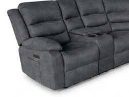 Florence Grey Electric Recliner Corner Sofa - thumbnail 4