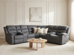 Florence Grey Electric Recliner Corner Sofa - thumbnail 1