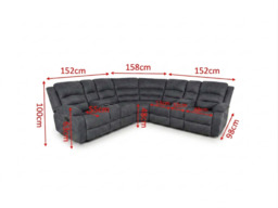 Florence Grey Electric Recliner Corner Sofa - thumbnail 6