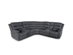 Florence Grey Electric Recliner Corner Sofa - thumbnail 2