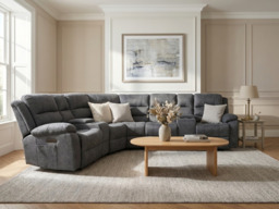 Florence Grey Electric Recliner Corner Sofa - thumbnail 3