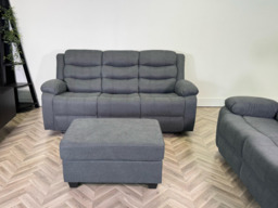Sorrentino Storage Ottoman Grey Chenille - thumbnail 4