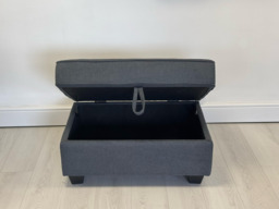 Naples Storage Ottoman Grey Chenille - thumbnail 2