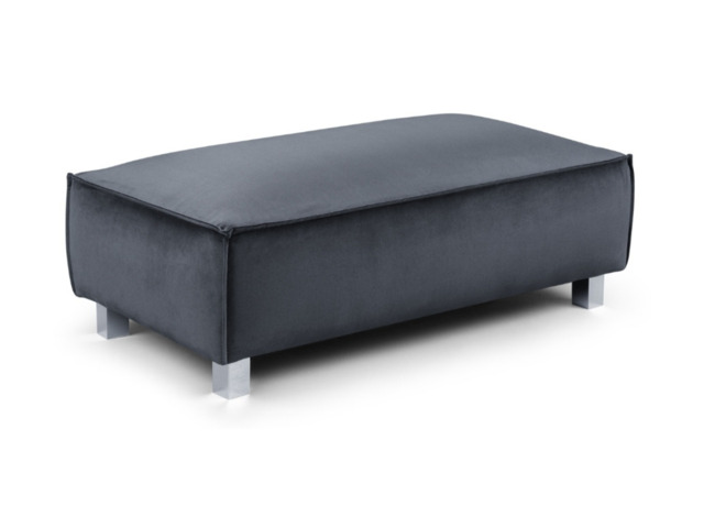 Broadgate Footstool Black Kensington Fabric - image 1