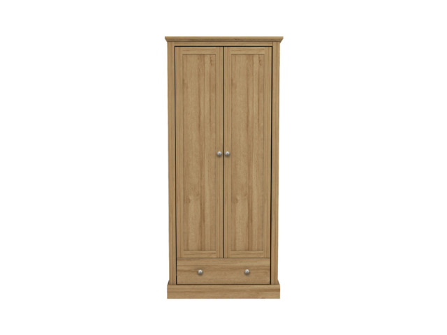 Devonshire Two Door Wardrobe with Drawer Oak - image 1