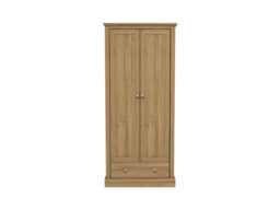 Devonshire Two Door Wardrobe with Drawer Oak - thumbnail 1