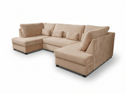 Meridian U Shape Velvet Sofa Bed with Storage - thumbnail 4