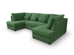 Meridian U Shape Velvet Sofa Bed with Storage - thumbnail 2