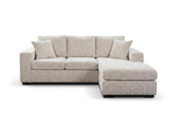 Chestnut Chaise Sofa Cream Enzo Fabric - thumbnail 2