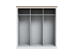 Devonshire Sliding Three Door Wardrobe White with Mirror - thumbnail 2