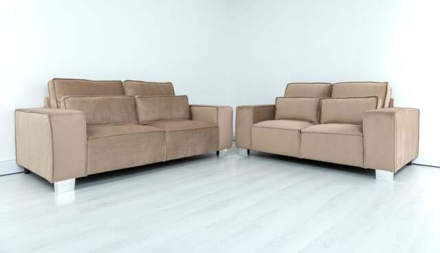 Sloane Luxury Large 3+2 Sofa Set Mink - image 1