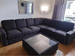 Olivia Corner Sofa 6 Seater Universal Corner Black - thumbnail 5