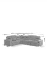 Olivia Corner Sofa 6 Seater Universal Corner Black - thumbnail 4