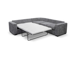 Chestnut Sofa Bed Slate Enzo Fabric - thumbnail 2