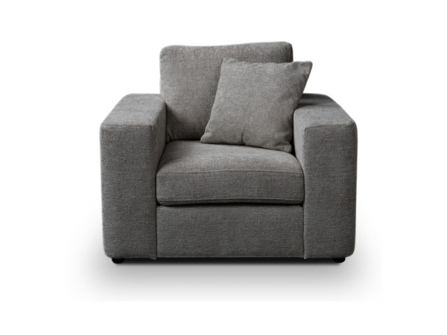 Chestnut Slate Armchair with Cushion Enzo Fabric - image 1