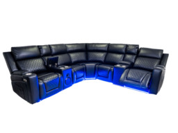 Foster Electric Recliner Corner Sofa Aire Leather - thumbnail 3