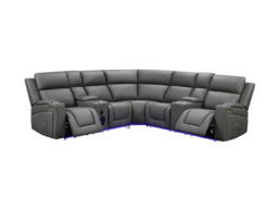 Foster Electric Recliner Corner Sofa Aire Leather - thumbnail 2