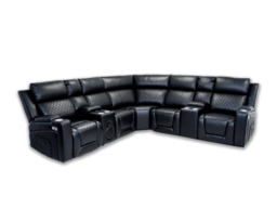 Foster Electric Recliner Corner Sofa Aire Leather - thumbnail 4