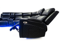 Foster Electric Recliner Corner Sofa Aire Leather - thumbnail 5