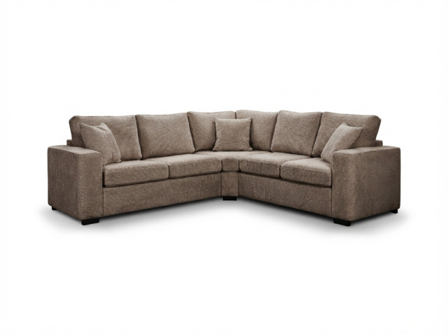 Chestnut Espresso Corner Sofa Enzo Fabric - image 1