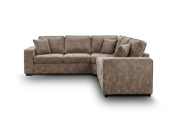 Chestnut Espresso Corner Sofa Enzo Fabric - thumbnail 3