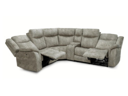 Lawson Cream Electric Corner Recliner Sofa Modular - thumbnail 3