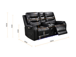 Forbes 3+2 Electric Recliner Sofa Set Aire Leather - thumbnail 7