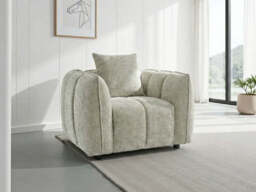 Venice Fabric Armchair Sofa with Plush Comfort Design - Beige