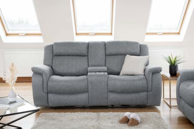 Linden Plush Grey 2-Seater Electric Recliner Sofa - Ultimate Comfort Lounge - image 1