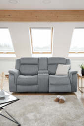 Linden Plush Grey 2-Seater Electric Recliner Sofa - Ultimate Comfort Lounge - thumbnail 2