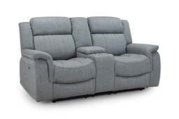 Linden Plush Grey 2-Seater Electric Recliner Sofa - Ultimate Comfort Lounge - thumbnail 4