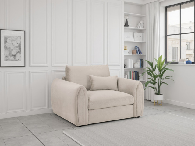 Luxury Mirabel Mocha Velvet Armchair: Plush Comfort, Spacious Seating, Removable Cushions - image 1