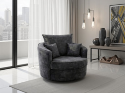 Serena Plush  Swivel Chair - Modern Comfort, 360-Degree Rotation Lounge Sofa