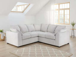 Colbee Corner Sofa: Comfortable, Removable Covers,  Polyester Upholstery - cream
